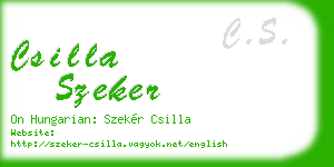 csilla szeker business card