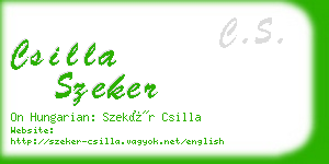 csilla szeker business card